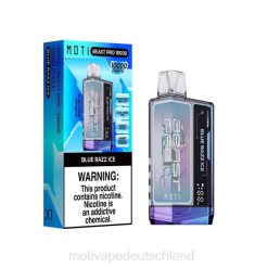 6L2V40 MOTI Beast Pro Einweg-Vaporizer (5 %, 10.000 Züge) blaues Razz-Eis | MOTI kaufen Deutschland