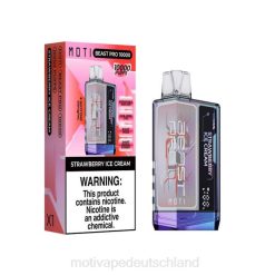 6L2V50 MOTI Beast Pro Einweg-Vaporizer (5 %, 10.000 Züge) Erdbeereis | MOTI kaufen Deutschland